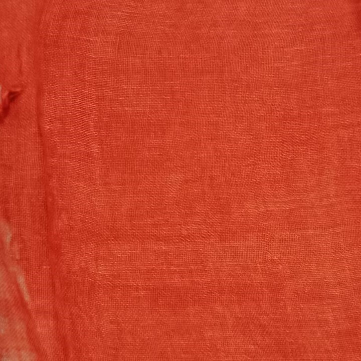 PLAIN SCARF, RED 191, COTTON-LINEN BLEND