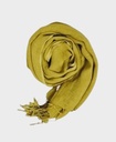 PLAIN SCARF, YELLOW 23, COTTON-LINEN BLEND