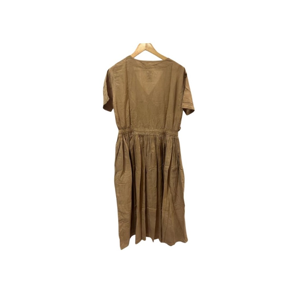 EVERYDAY DRESS, BROWN, COTTON