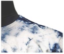 T-SHIRT, WHITE-BLUE, SHIBORI-CRUSHING, COTTON