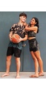 STRING SHORTS, BLACK, BATIK, COTTON