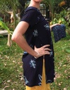 LOOP SS TOP, BLUE-WHITE, SHIBORI, COTTON