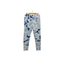 YOGA LEGGINGS, WHITE-BLUE, SHIBORI, COTTON