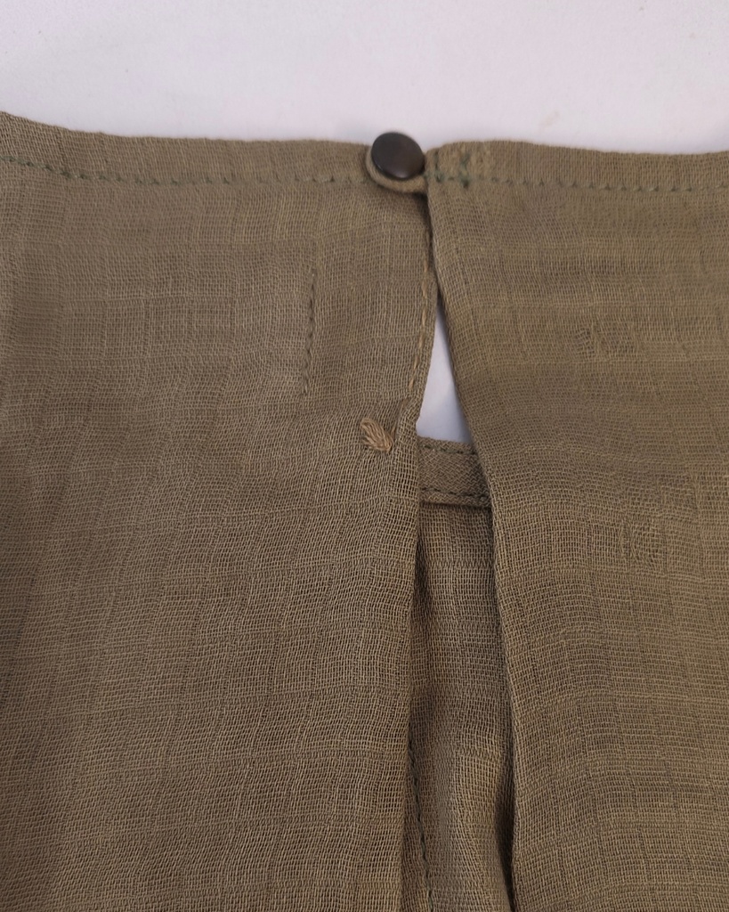 PLEATED DRESS, KHAKI GREEN C011, PLAIN, COTTON