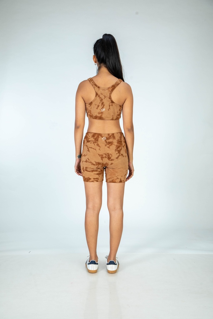 SPORTS SHORTS, 2xBROWN, SHIBORI, COTTON