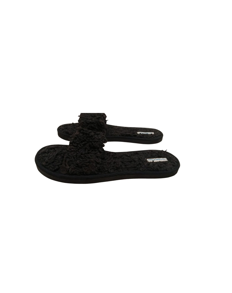 SLIPPER, SHERPA, BLACK