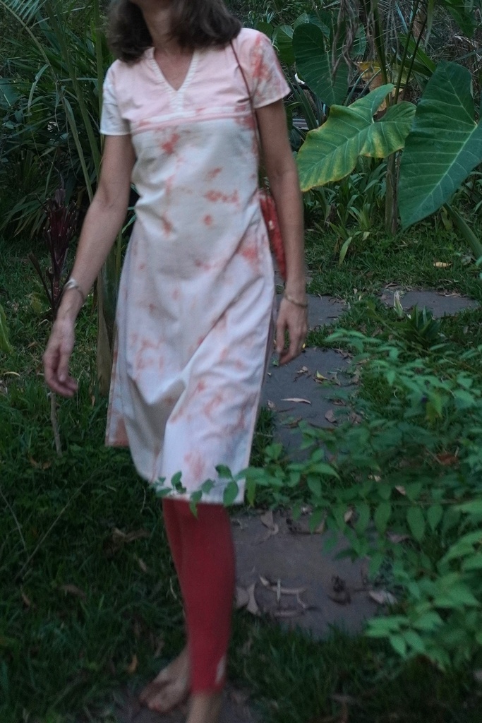 SHANTI KURTA, PINK-WHITE, SHIBORI BATIK, COTTON