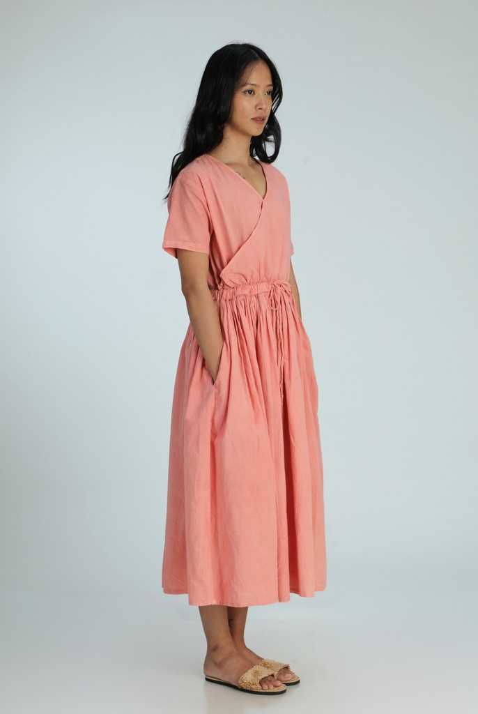 EVERYDAY DRESS, PINK, COTTON