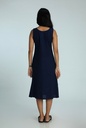 OVERCOAT SET DRESS, DARK BLUE, BATIK, COTTON