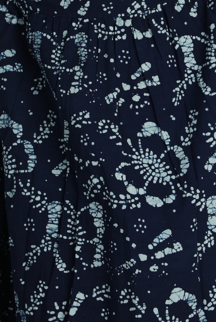 OVERCOAT SET DRESS, DARK BLUE, BATIK, COTTON
