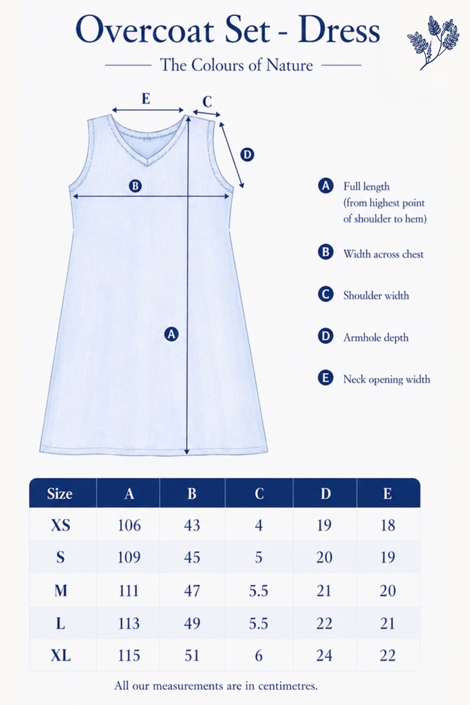 OVERCOAT SET DRESS, DARK BLUE, BATIK, COTTON