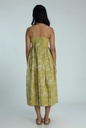 STRAPPY DRESS, GREEN, BATIK, COTTON
