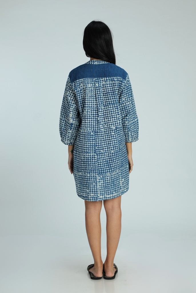 OVERSIZED KURTA, DARK BLUE, BATIK BKC-167, COTTON