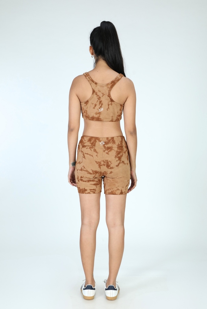 SPORTS SHORTS, 2xBROWN, SHIBORI, COTTON