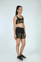 SPORTS SHORTS, BROWN-BLACK, HALF CRUSHING, COTTON