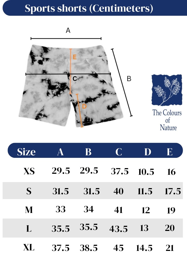 SPORTS SHORTS, WHITE-BLUE, SHIBORI, COTTON