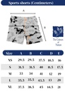 SPORTS SHORTS, WHITE-BLUE, SHIBORI, COTTON