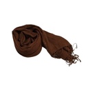 PLAIN SCARF, BROWN 42, COTTON-LINEN BLEND