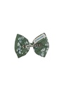 TUXEDO HAIRCLIP, SINGLE, SMALL, GREEN-WHITE