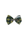 TUXEDO HAIRCLIP, SINGLE, SMALL, GREEN-YELLOW