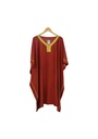 OVERSIZED KAFTAN, RED-YELLOW, COTTON