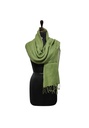 PLAIN SCARF, GREEN 51, COTTON-LINEN BLEND