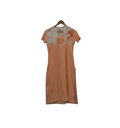 SHANTI KURTA, PEACH-WHITE, PLAIN SHIBORI, COTTON