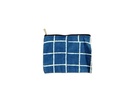 MEDIUM POUCH, BLUE, BATIK GRID, COTTON