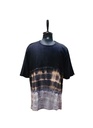 T-SHIRT, OVERSIZED, BLACK-RUST-ECRU, OMBRE, COTTON