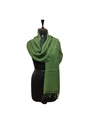 PLAIN SCARF, GREEN 52, COTTON-LINEN BLEND