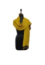 PLAIN SCARF, YELLOW 24, COTTON-LINEN BLEND