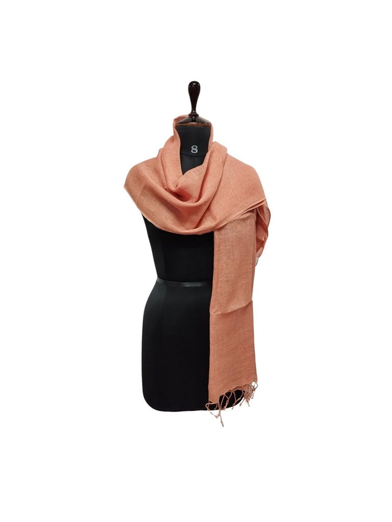 PLAIN SCARF, PINK 92, COTTON-LINEN BLEND