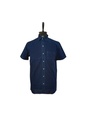 MADRAS SS SHIRT, BLUE C065, REDYED, COTTON