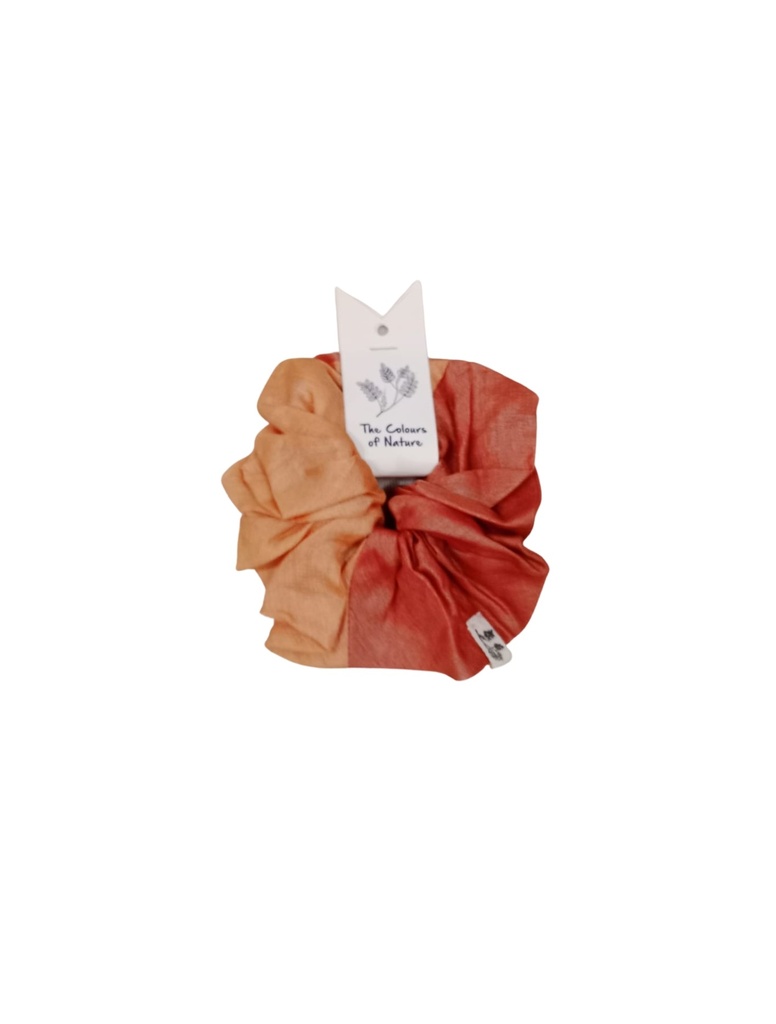 HAIRBAND, SCRUNCHIE, 2xORANGE, SILK