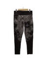 YOGA LEGGINGS, GREY-BLACK, SHIBORI, COTTON