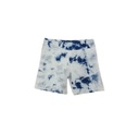 SPORTS SHORTS, WHITE-BLUE, SHIBORI, COTTON