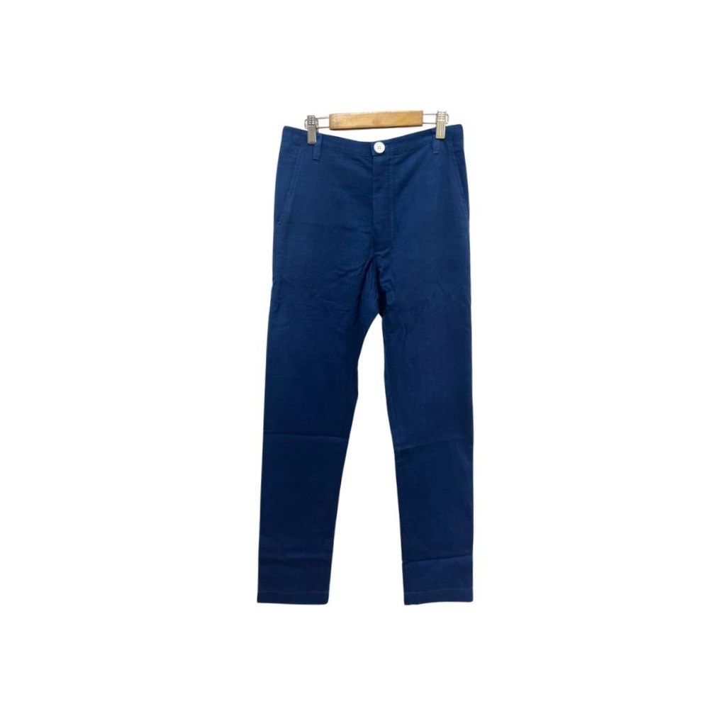 PANTS, CHINOS, DARK BLUE, COTTON