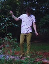PANTS, CHINOS, GREEN, COTTON