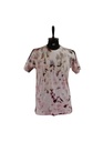 T-SHIRT, PINK-RUST, SHIBORI-TIE-DYE, COTTON