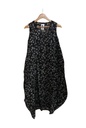 V DRESS, BLACK-GREY, BATIK, COTTON