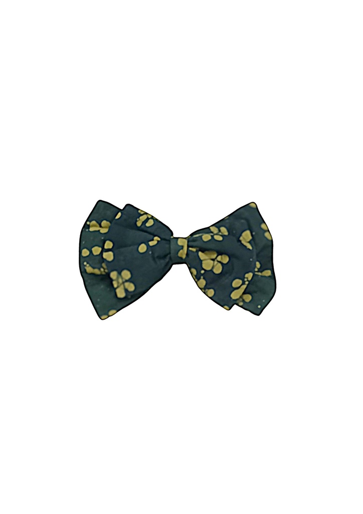 TUXEDO HAIRCLIP, DOUBLE, GREEN-YELLOW, LARGE