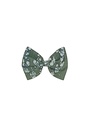 TUXEDO HAIRCLIP, SINGLE, GREEN-WHITE