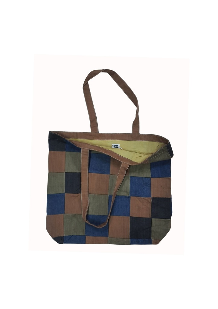 PW BAG, MIX_2, PATCHWORK, DENIM