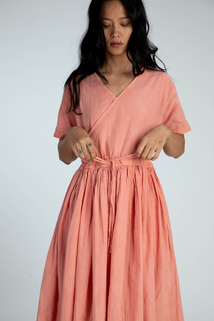 EVERYDAY DRESS, PINK, COTTON