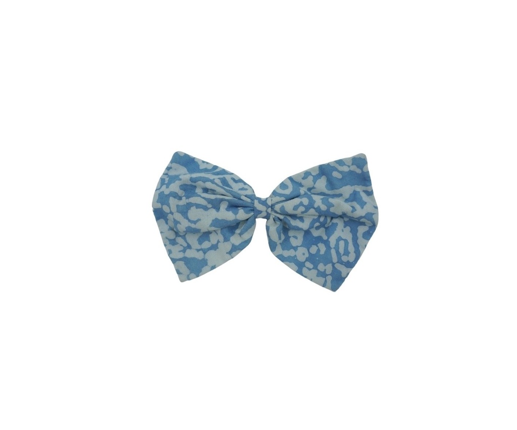 TUXEDO HAIRCLIP, SINGLE, LARGE, BLUE-WHITE