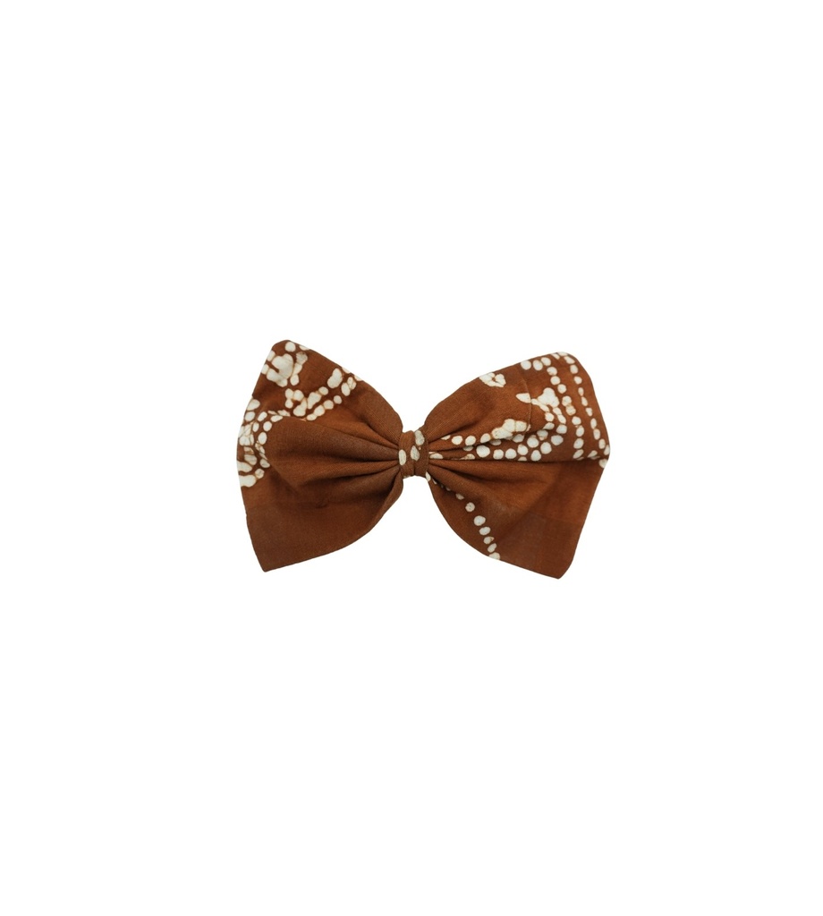 TUXEDO HAIRCLIP, SINGLE, LARGE, DARK BROWN