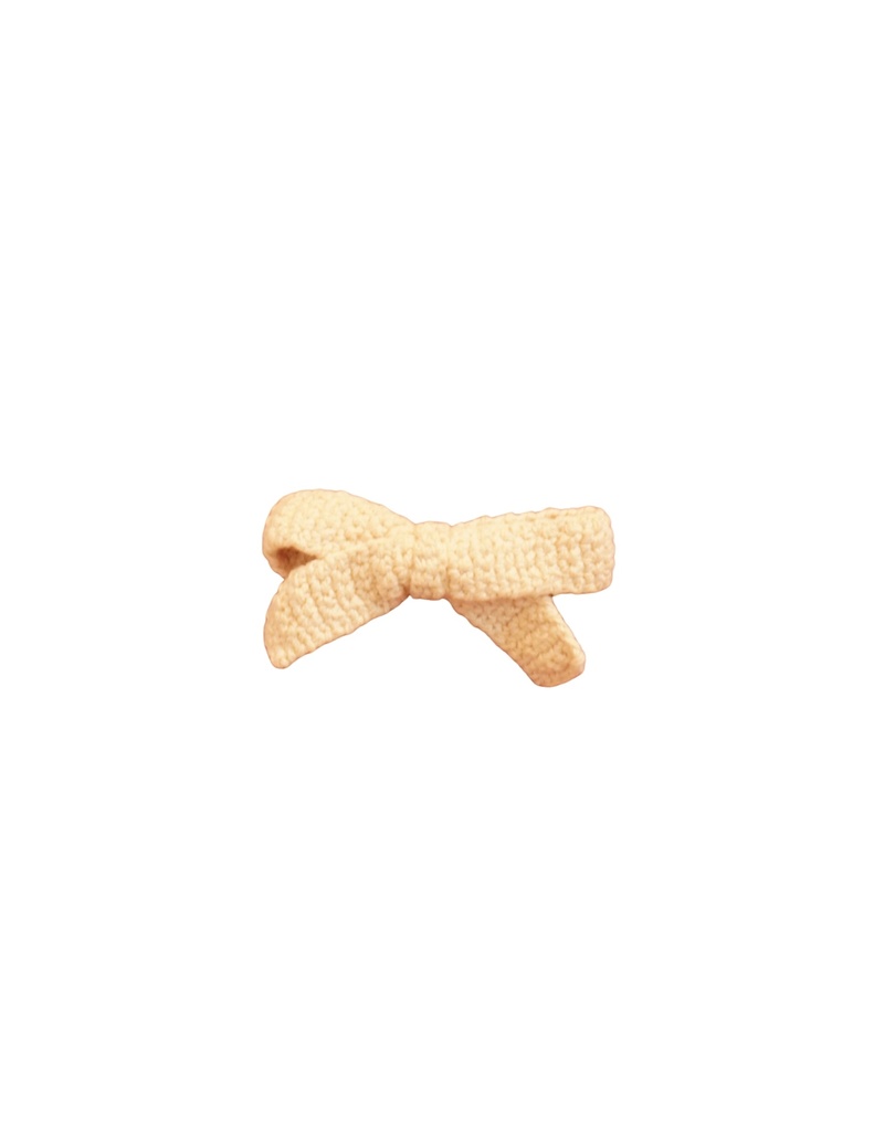 CROCHET HAIRCLIP, TIE, WHITE