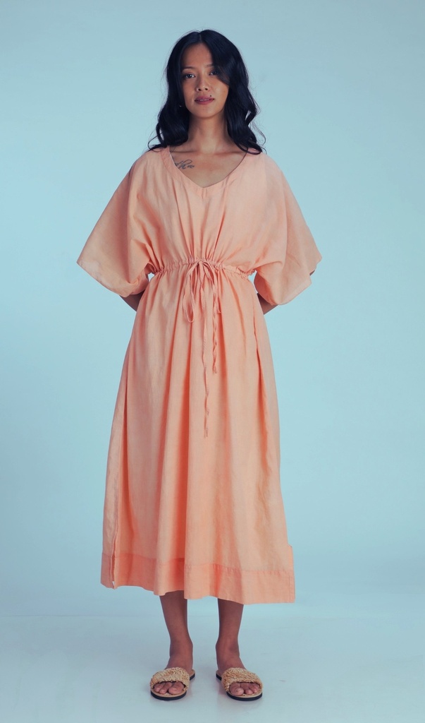 MAXI STRING KAFTAN, PINK, COTTON