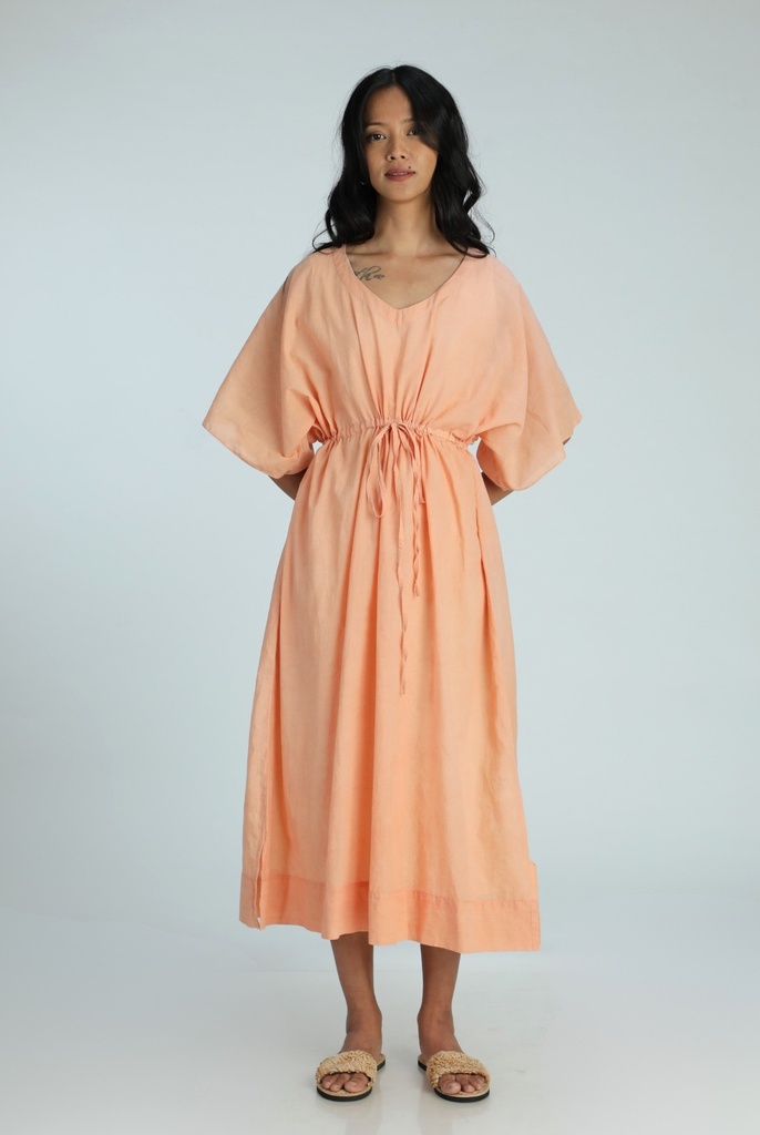 MAXI STRING KAFTAN, PINK, COTTON