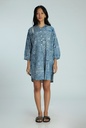 OVERSIZED KURTA, DARK BLUE, BATIK BKC-167, COTTON